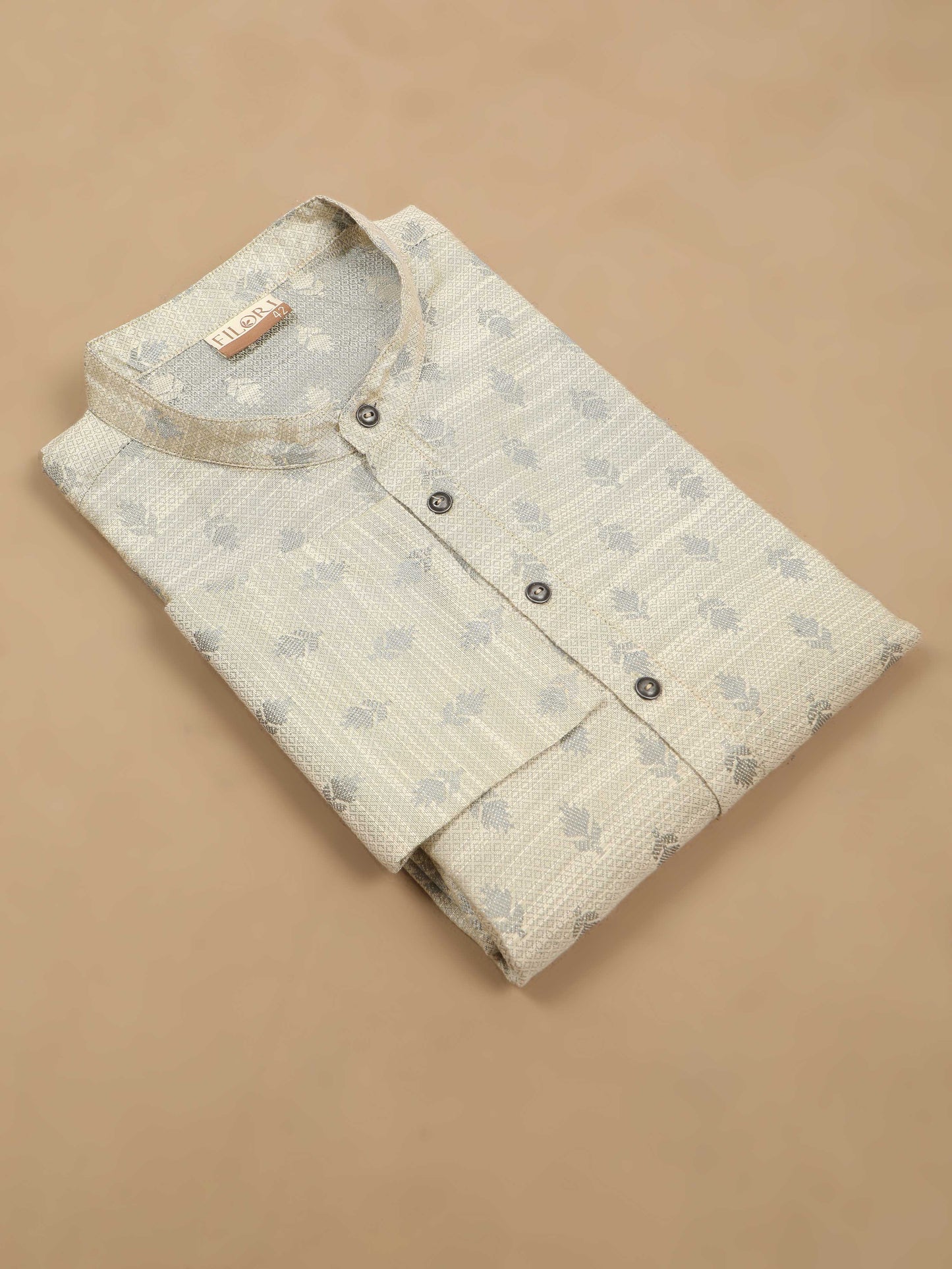 Silver mens banarasi kurta