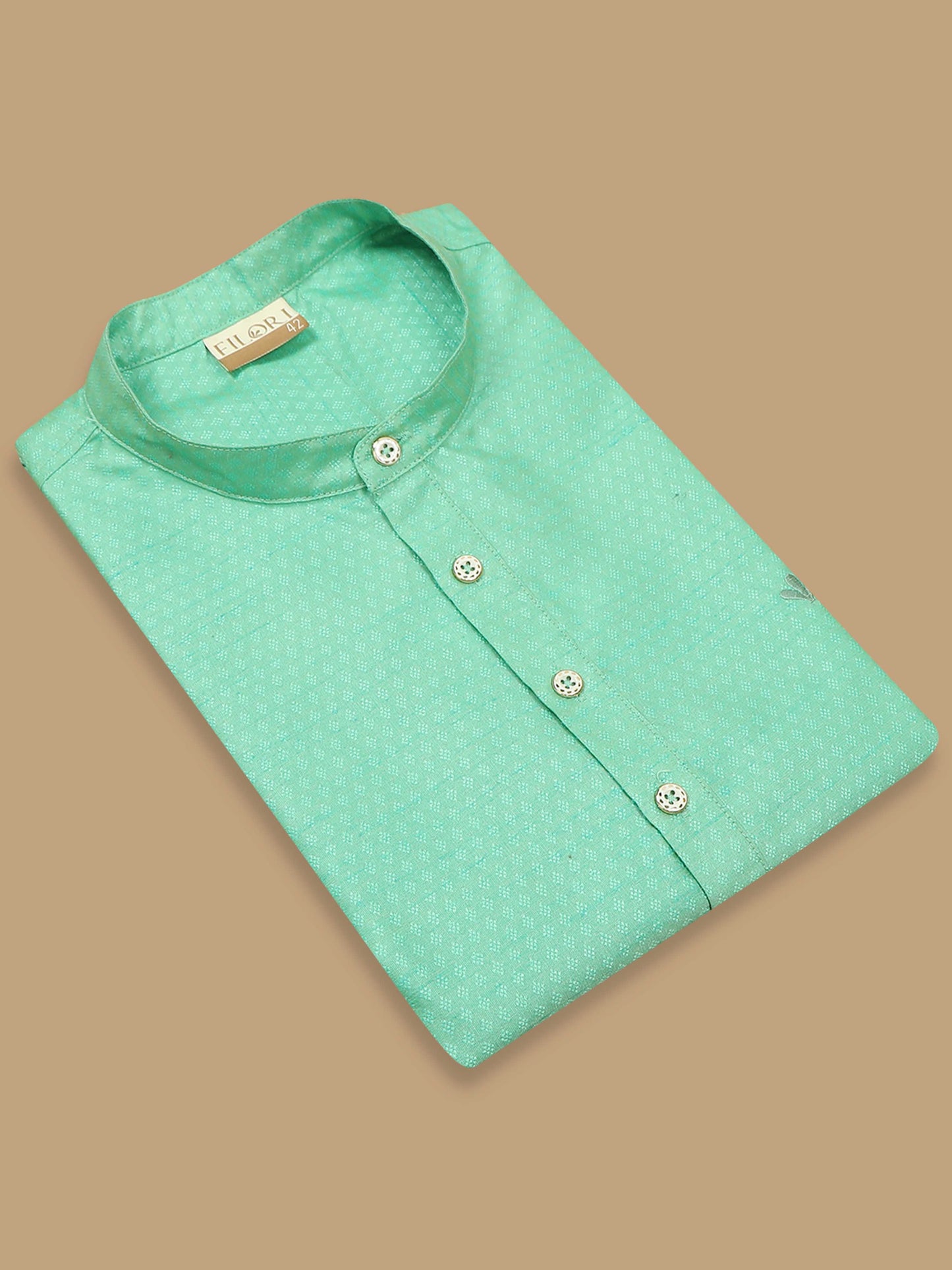 Parrot Green half kurta shirt