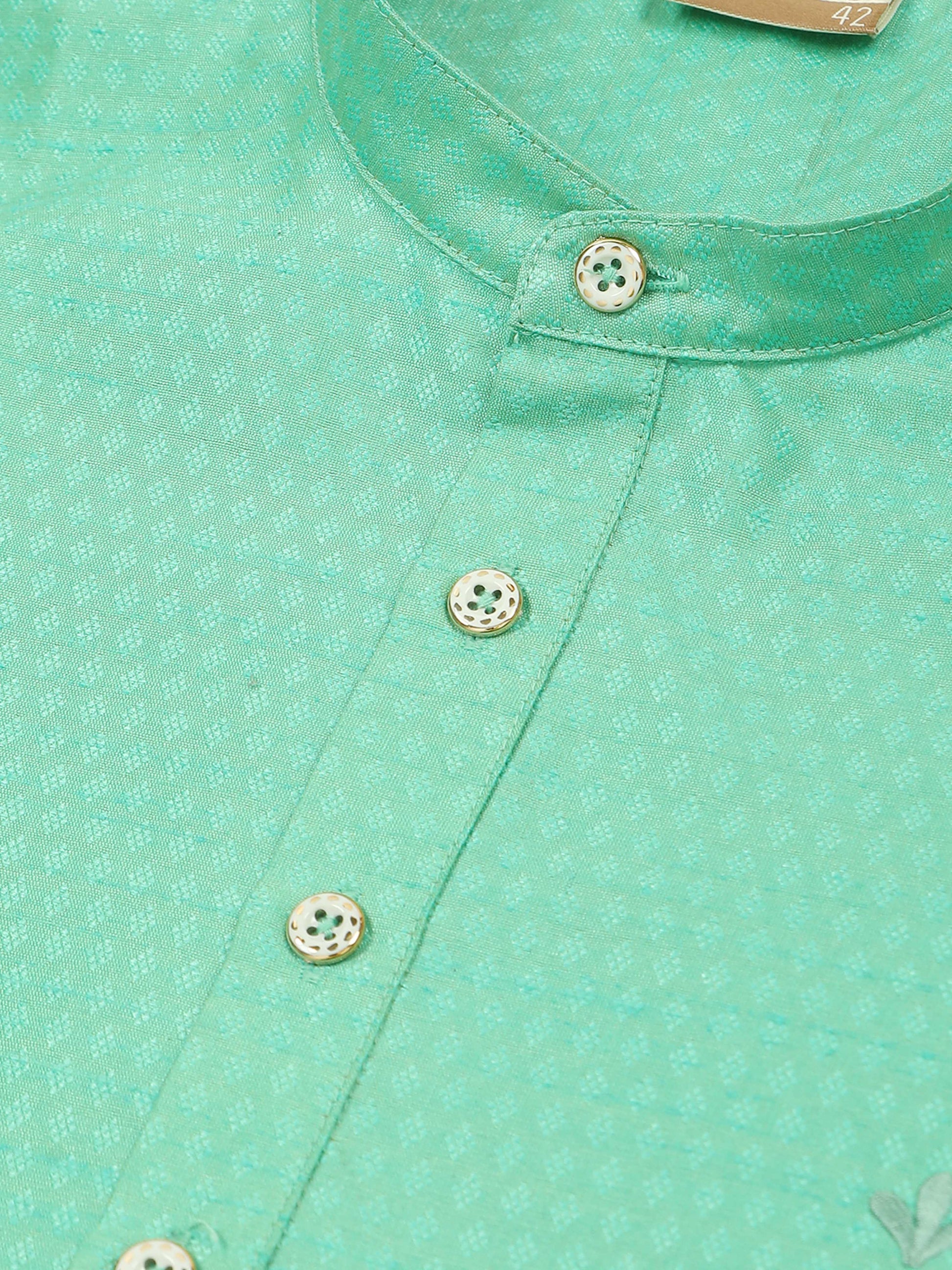 Parrot Green half kurta shirt