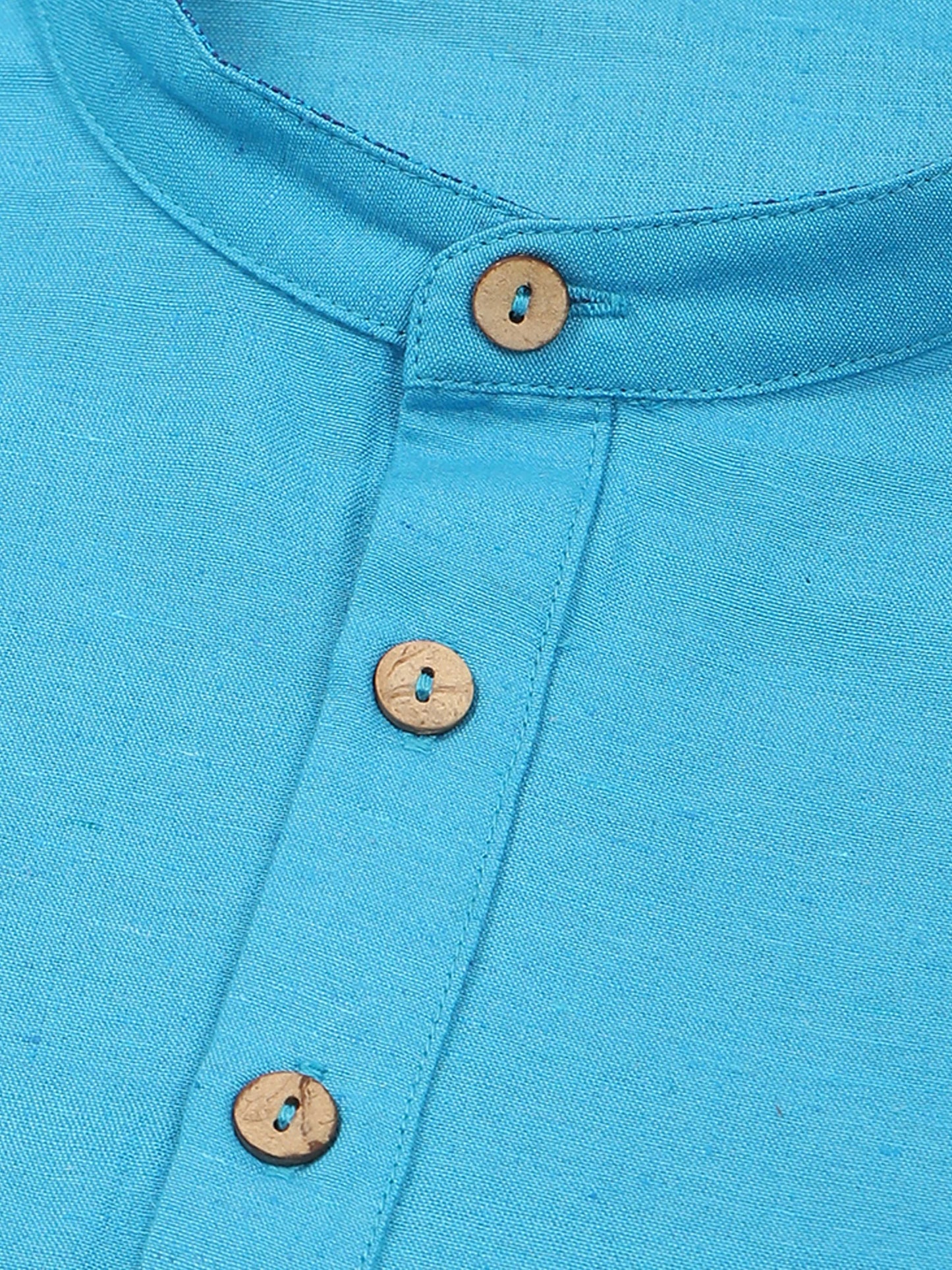 Sky Blue men's short kurta shirt