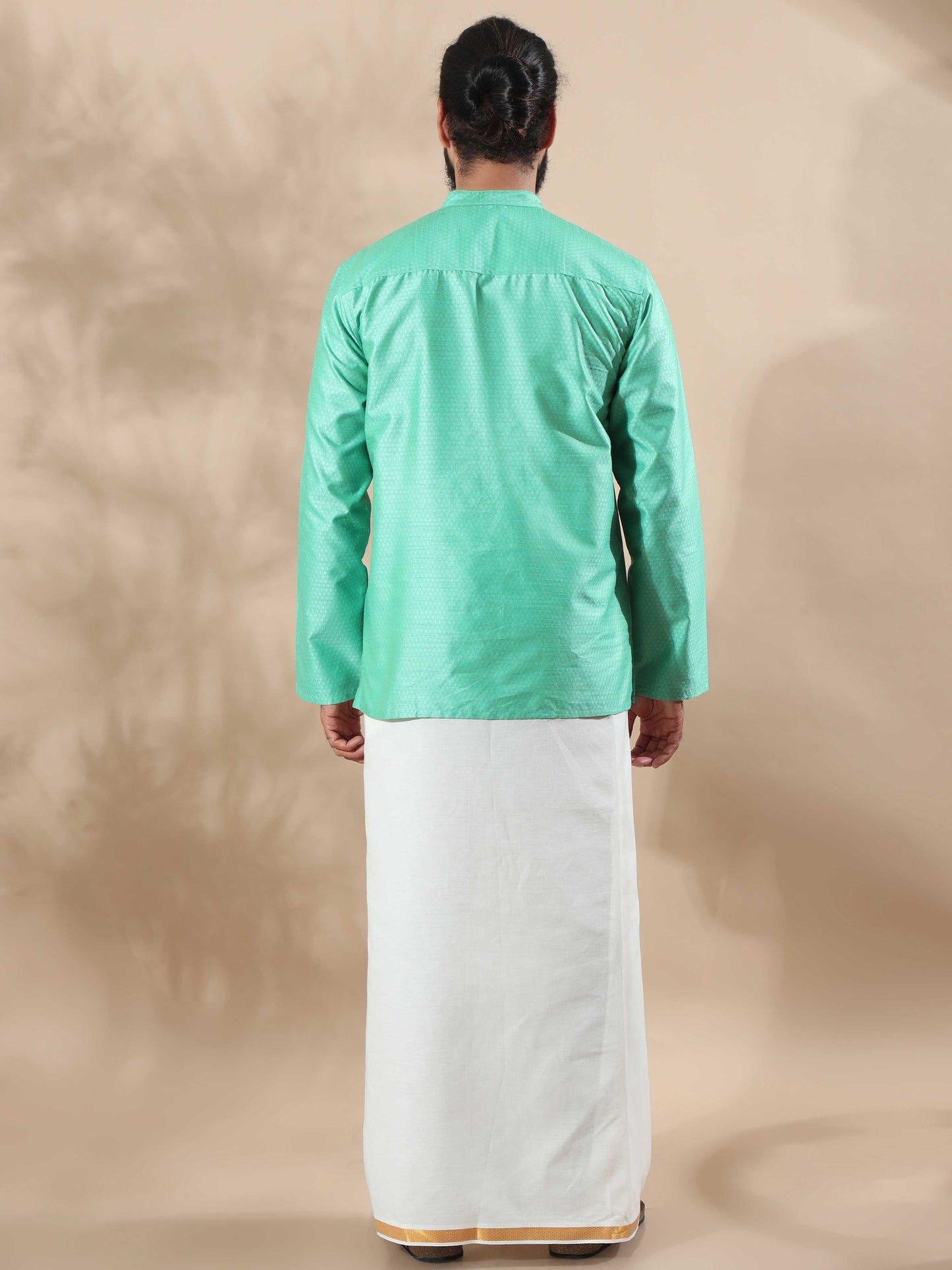 Parrot Green half kurta shirt