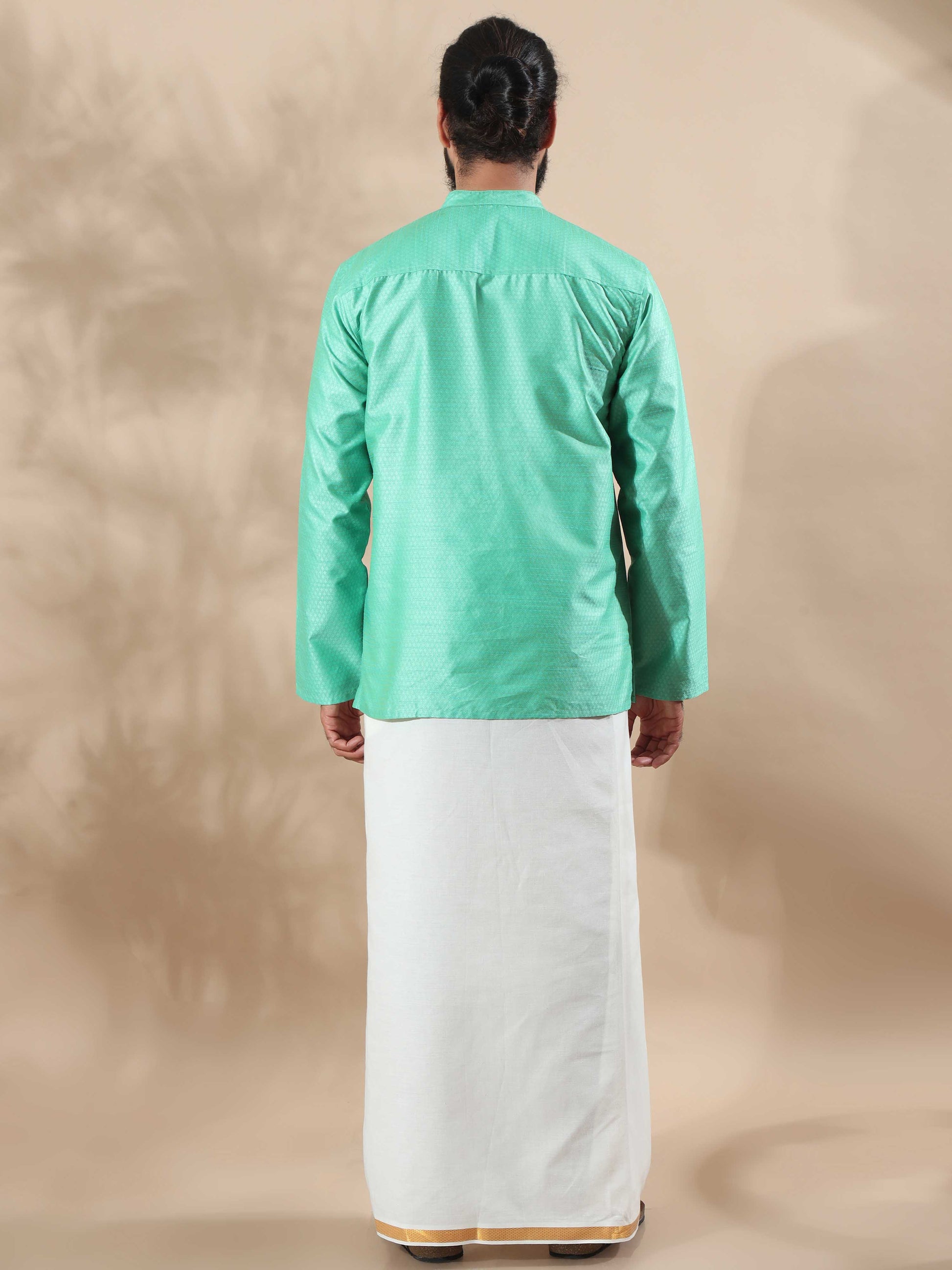 Parrot Green half kurta shirt