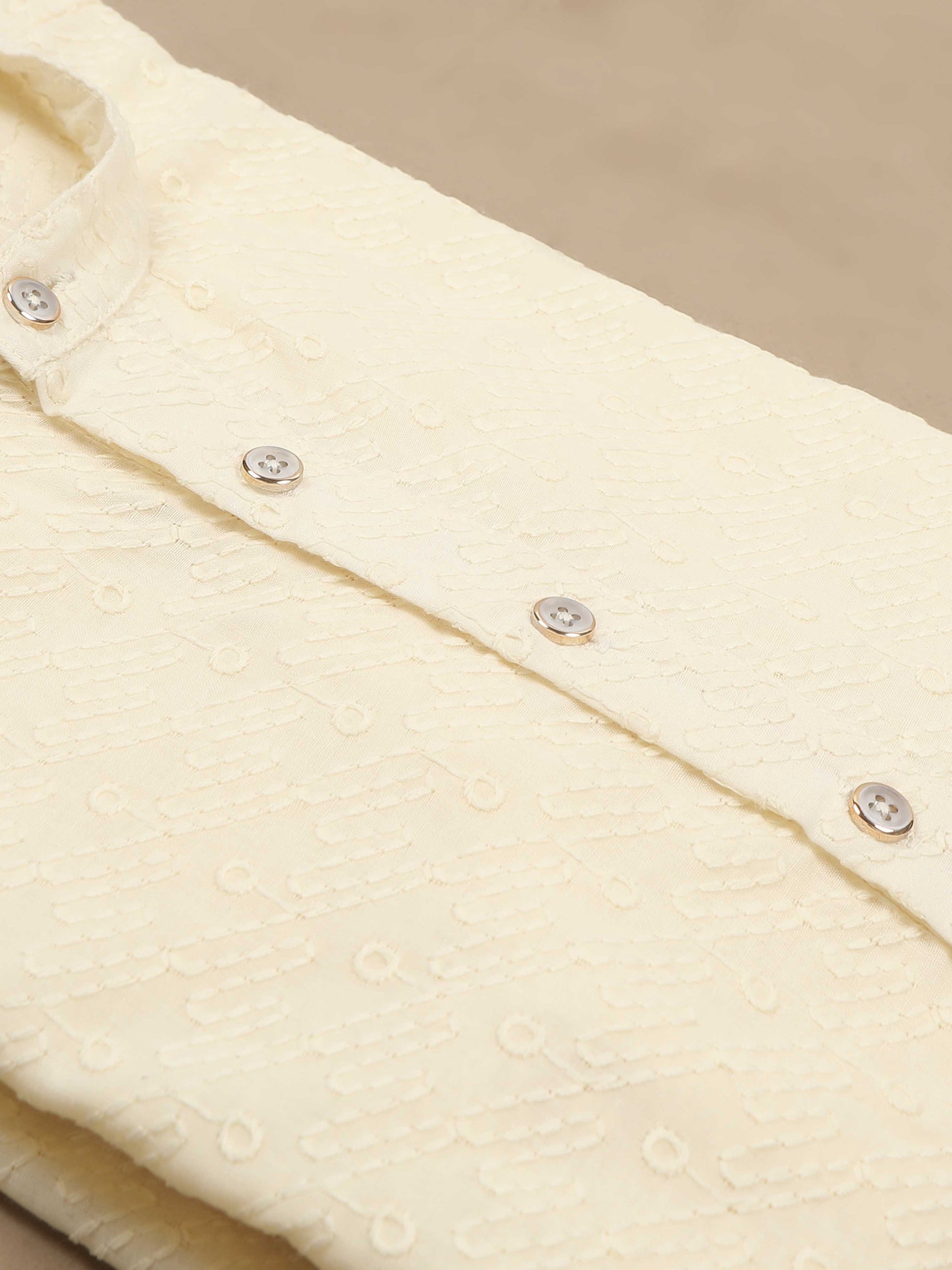 Cream chikankari mens long kurta designs