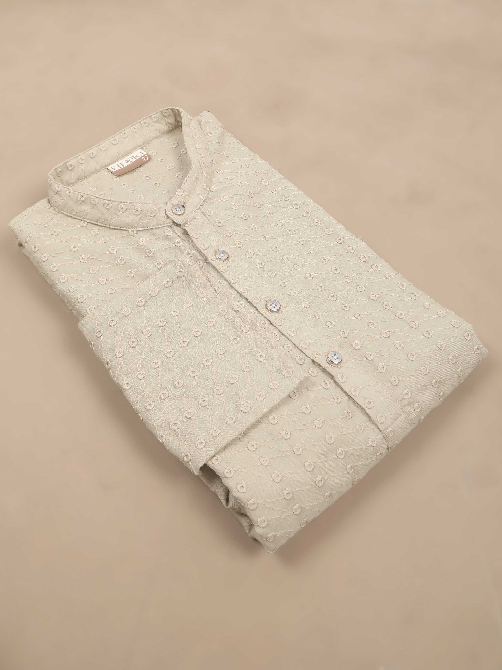 Grey chikankari men's long kurtas online shopping