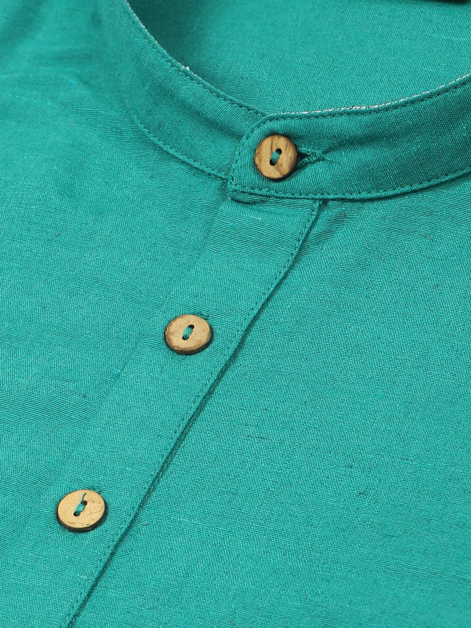  Blue Short Kurta Full Sleeve