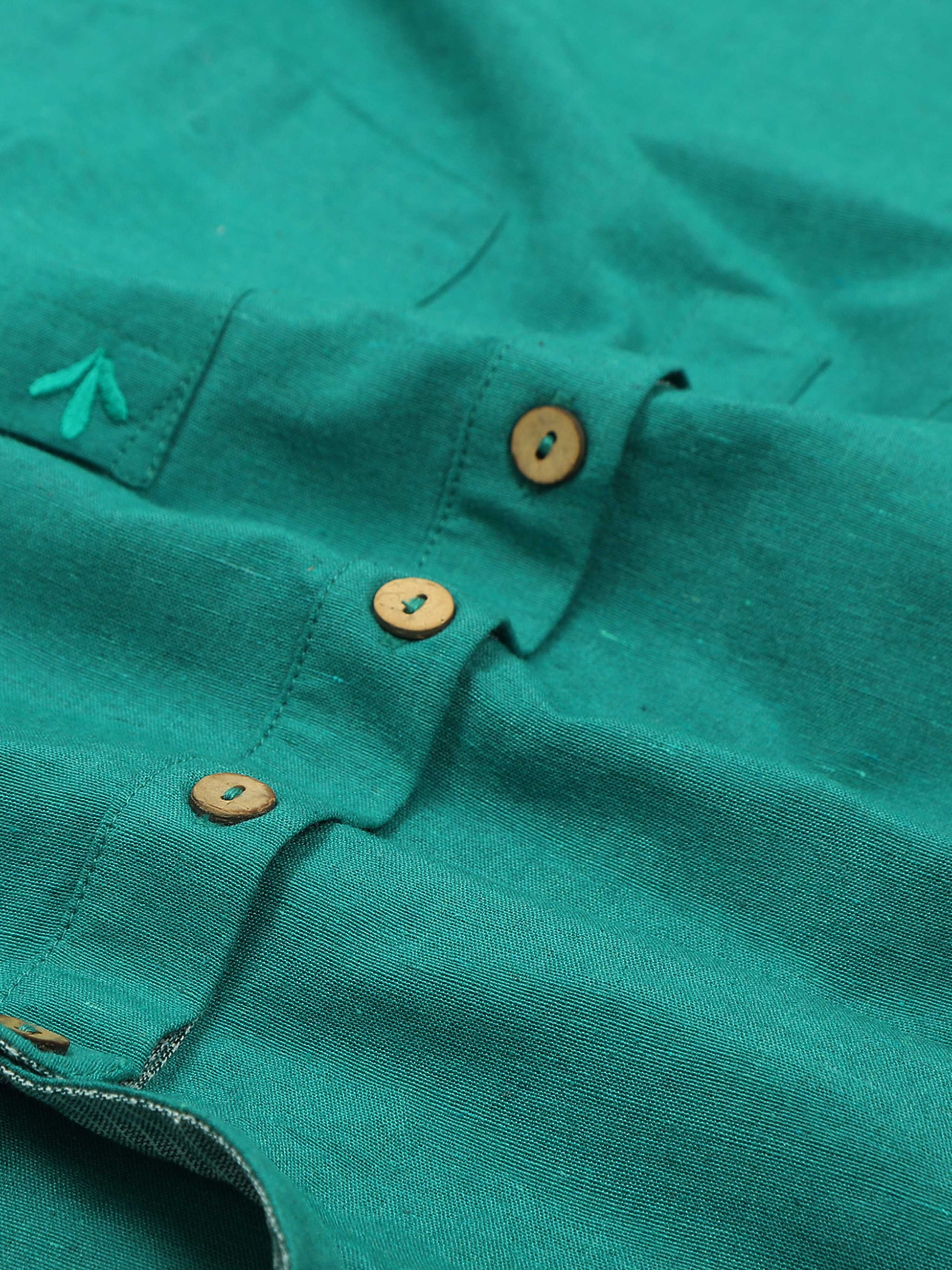  Blue Short Kurta Full Sleeve