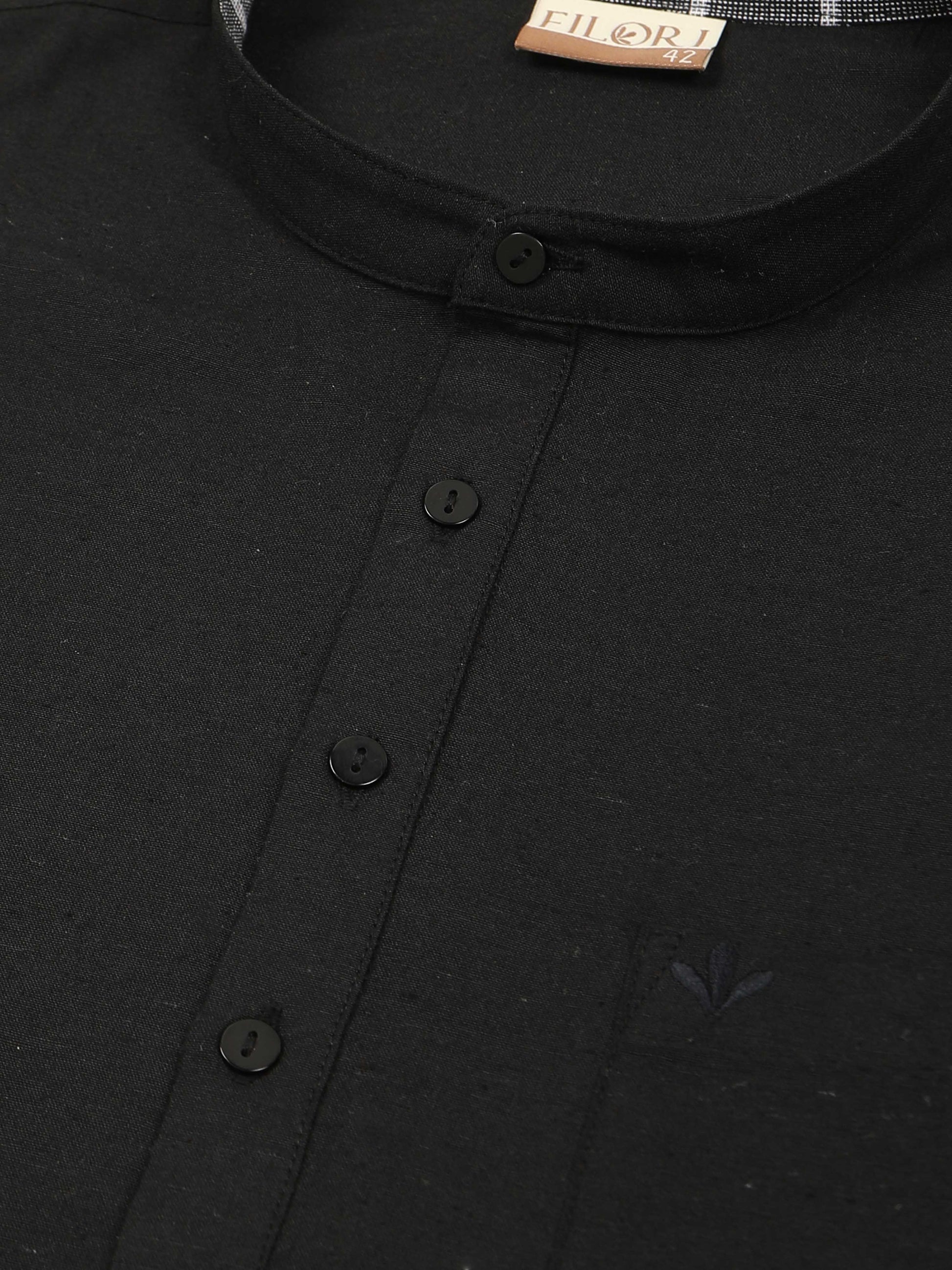 Black short kurta for men