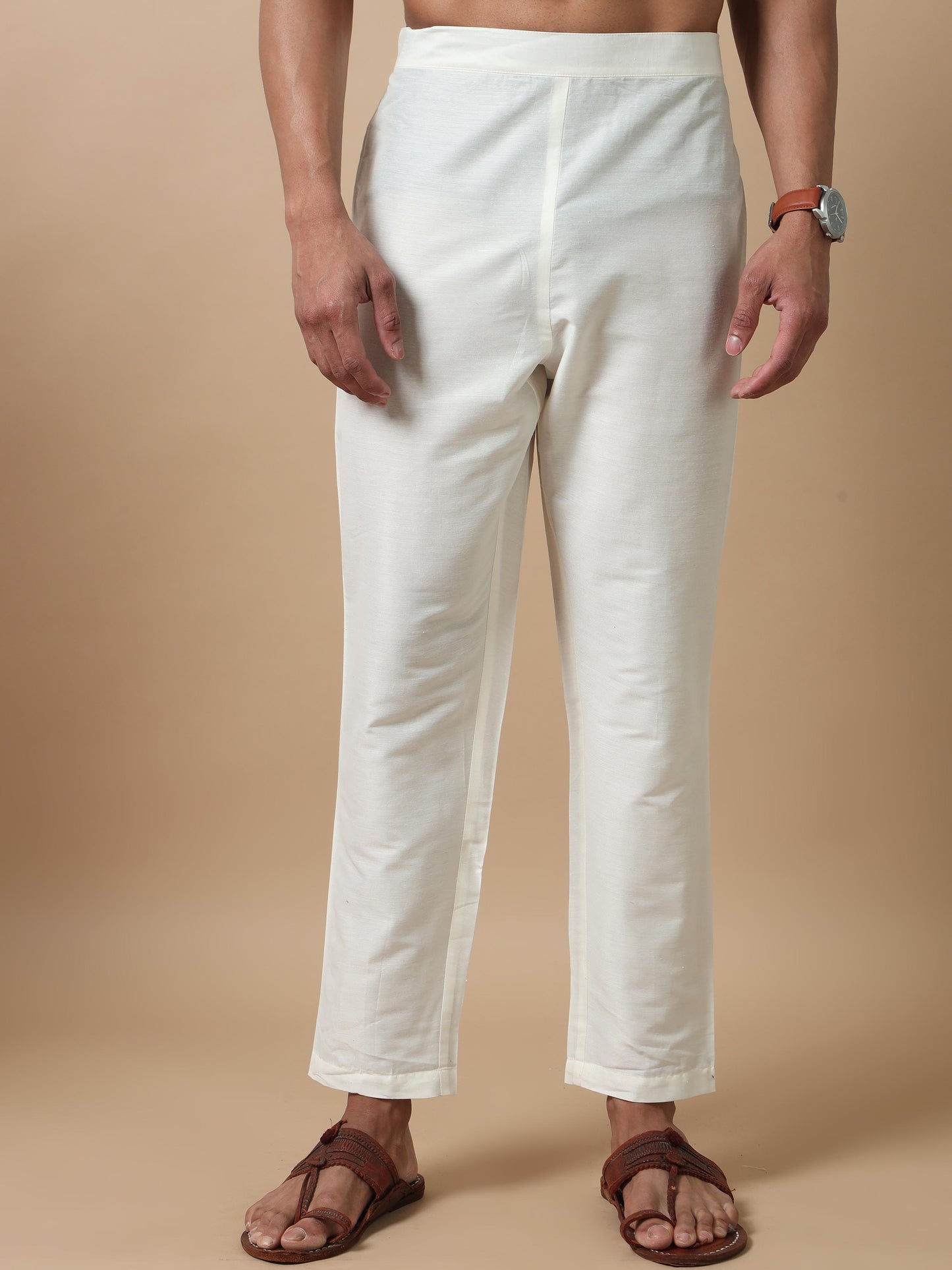 off white kurta pant for Men