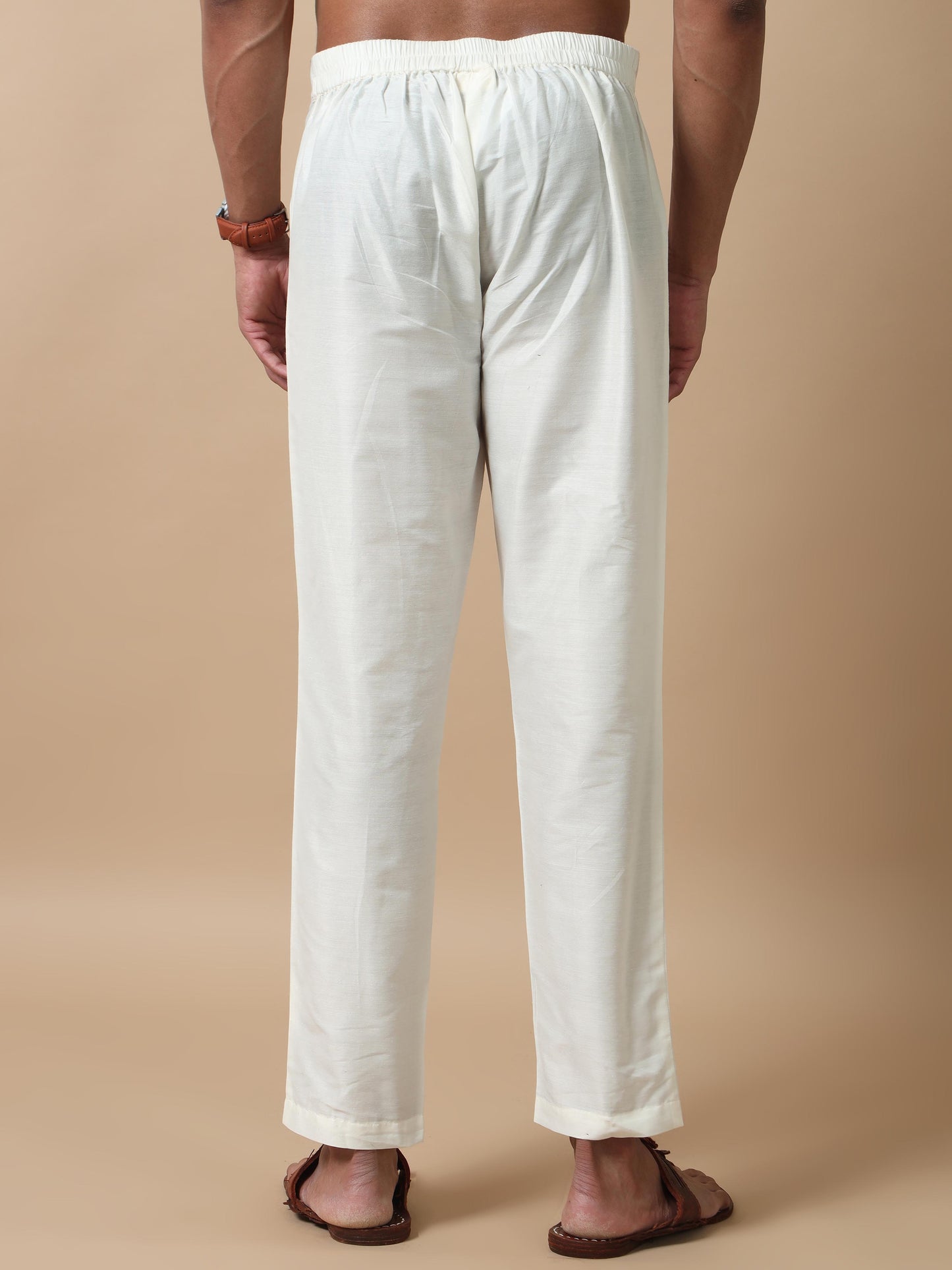 off white kurta pant for Men