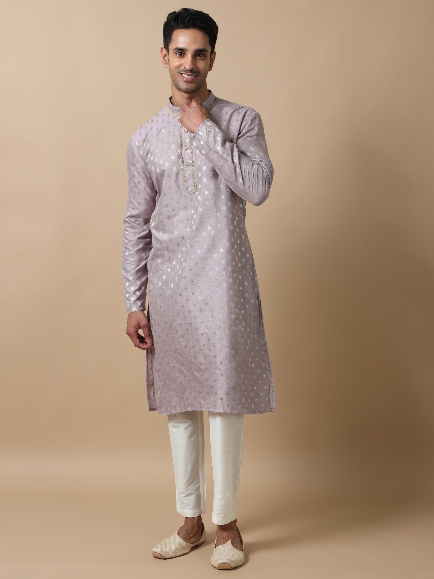 Lavender long kurta designs for mens