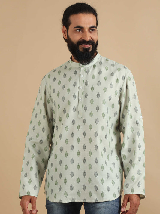 Pista Green latest kurta design for men